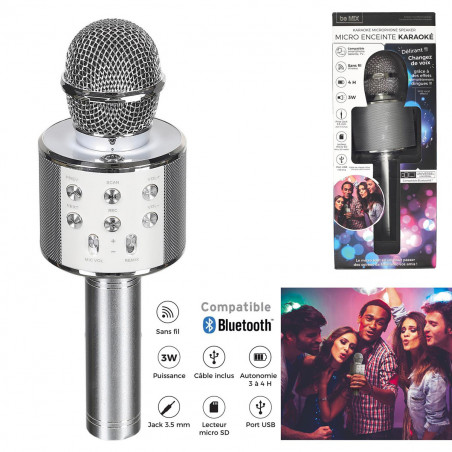 Micro karaoké haut-parleur bluetooth