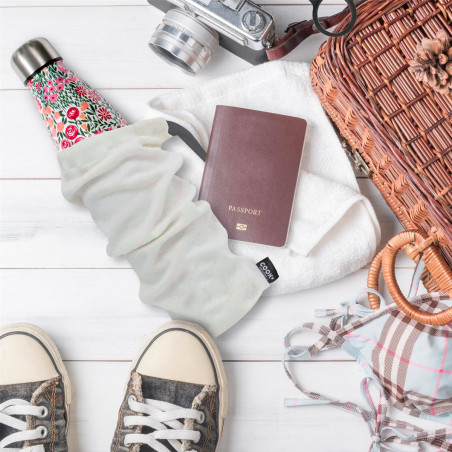 Coffret bouteille isotherme fleurie