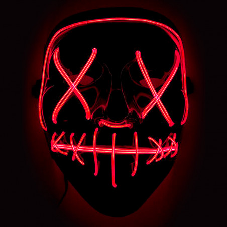 Masque lumineux rouge