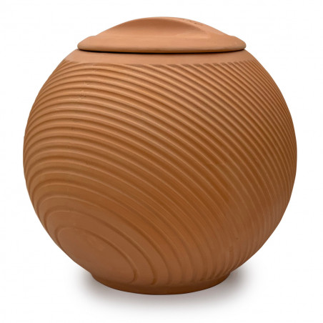 Jardinière en terre cuite sphère verte à faire pousser