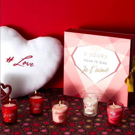 Calendrier surprise bougies Je t'aime