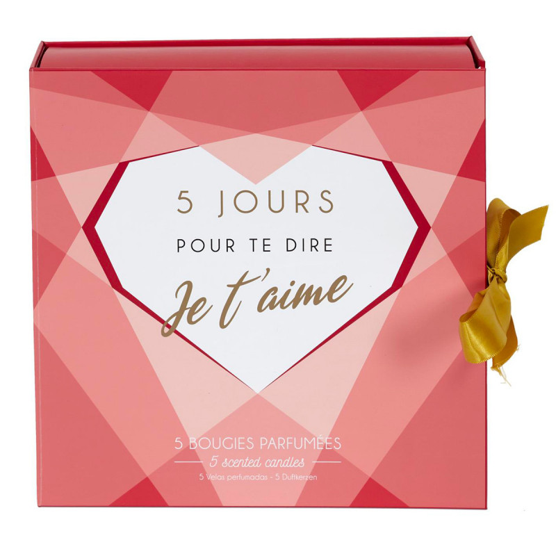 Calendrier surprise bougies Je t'aime