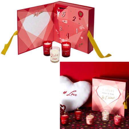 Calendrier surprise bougies Je t'aime