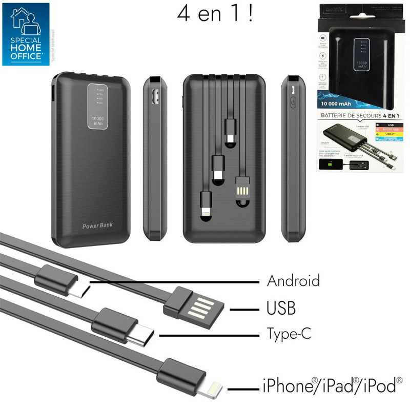Batterie de secours 4 en 1