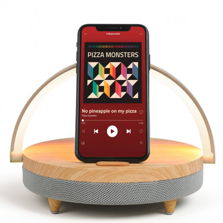 Enceinte LED chargeur induction rapide