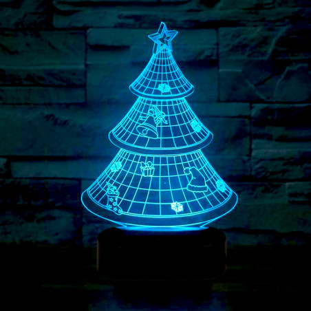 Sapin de Noël 3D lumineux