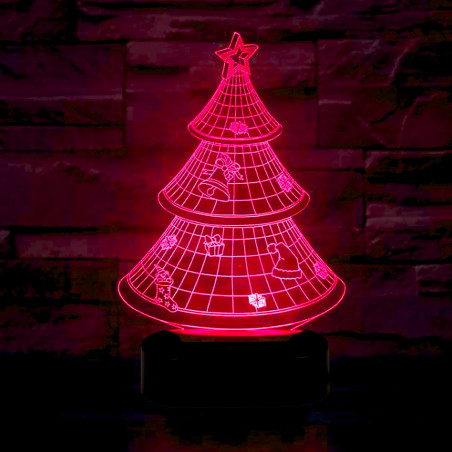 Sapin de Noël 3D lumineux
