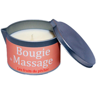 Vente Bougie de massage fruits du pêcher