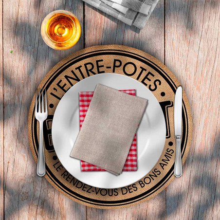 Lot de 6 sets de table toile de jute