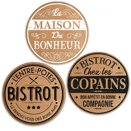 Lot de 6 sets de table toile de jute