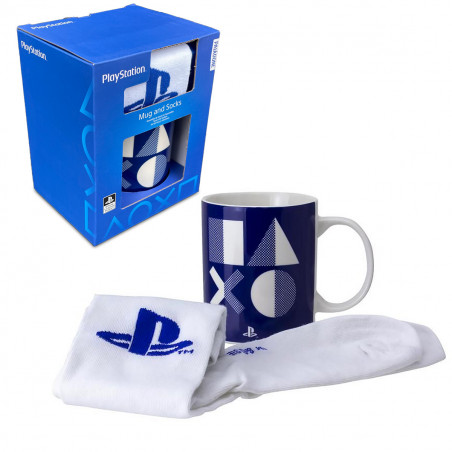 Coffret mug et chaussettes Playstation