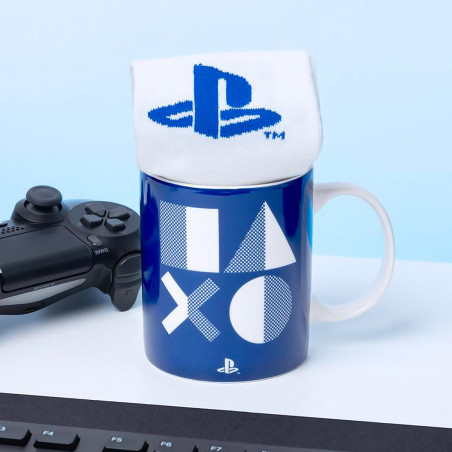 Coffret mug et chaussettes Playstation