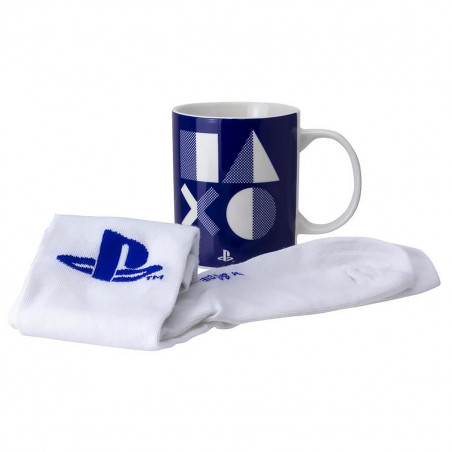 Coffret mug et chaussettes Playstation