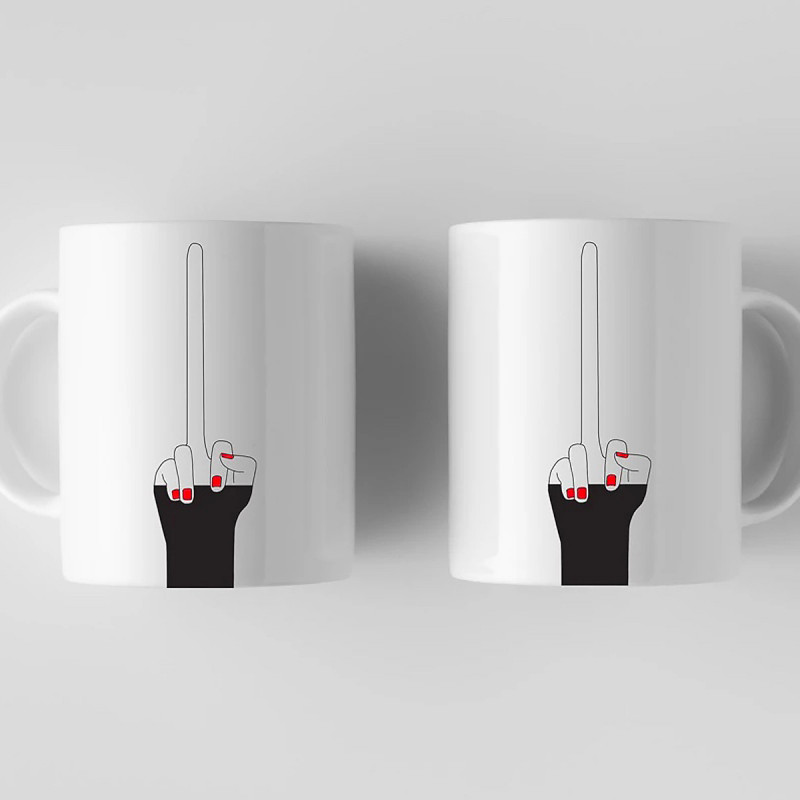 Mug long doigt d'honneur