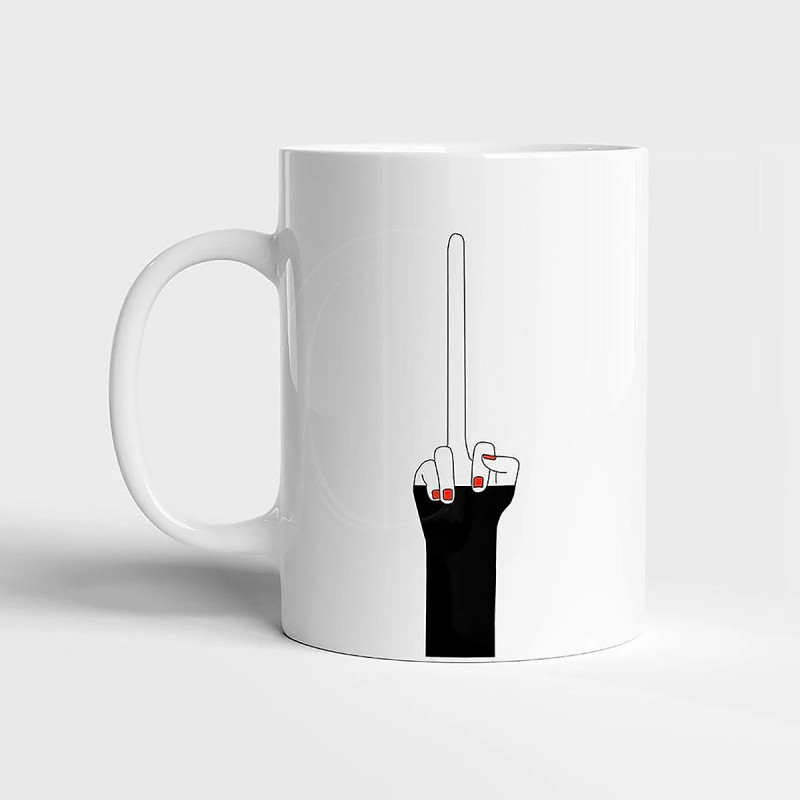 Mug long doigt d'honneur