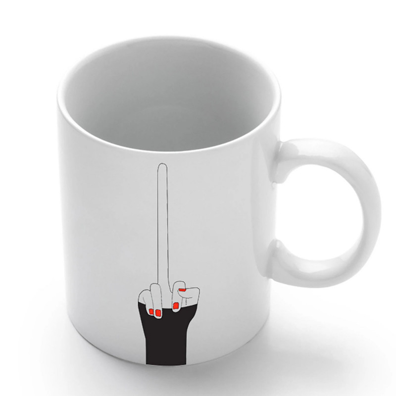 Mug long doigt d'honneur