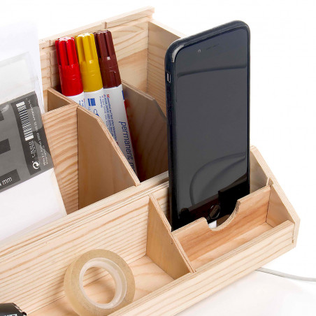 Coffret à bouteille transformable en organiseur de bureau