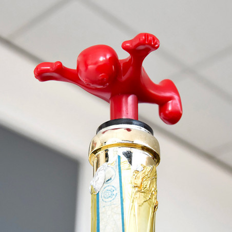 Coffret bouchon et tire-bouchon homme heureux