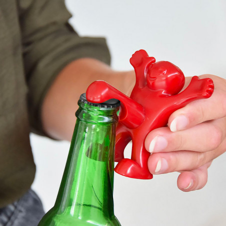 Coffret bouchon et tire-bouchon homme heureux