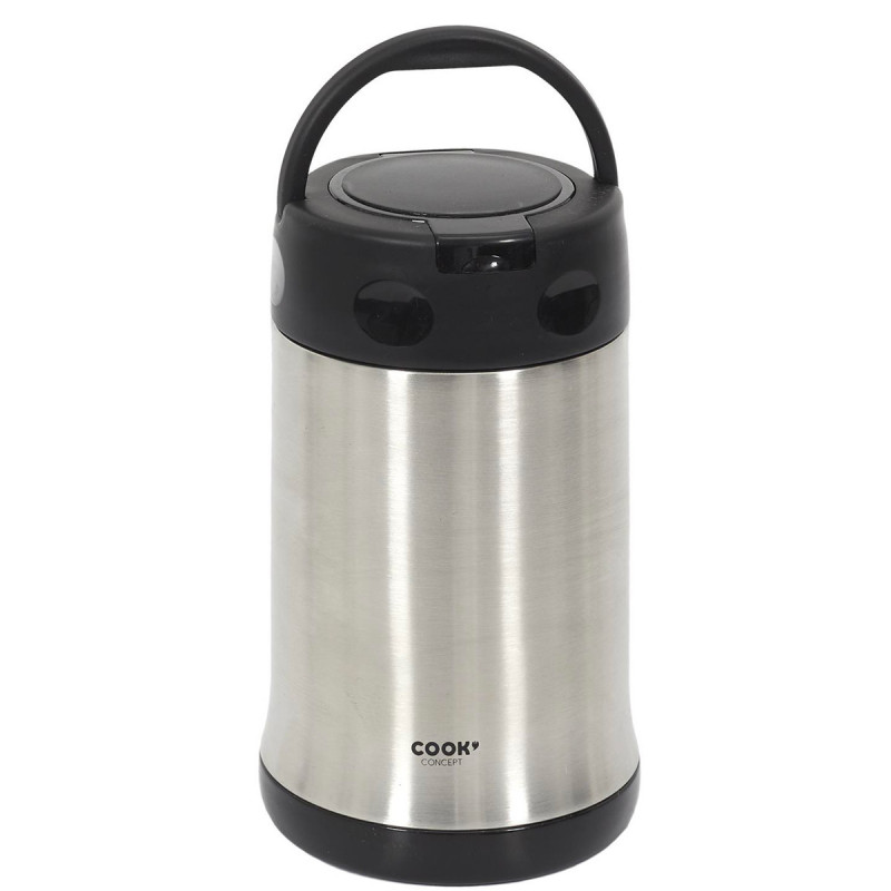 Bouteille à soupe inox isotherme et son couvert