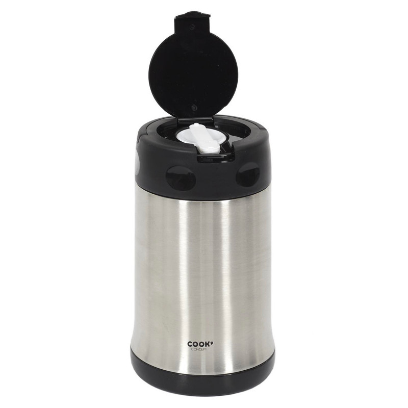 Bouteille à soupe inox isotherme et son couvert