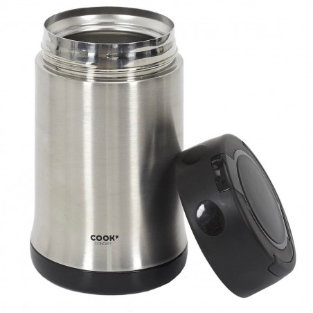 Bouteille à soupe inox isotherme et son couvert