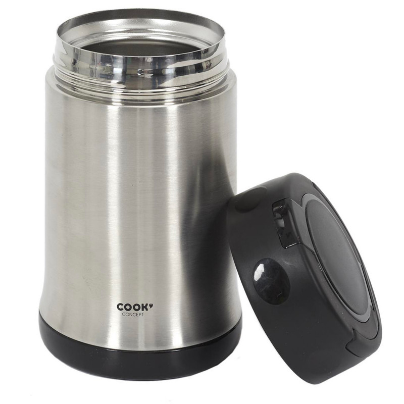 Bouteille à soupe inox isotherme et son couvert