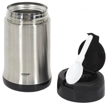 Bouteille à soupe inox isotherme et son couvert