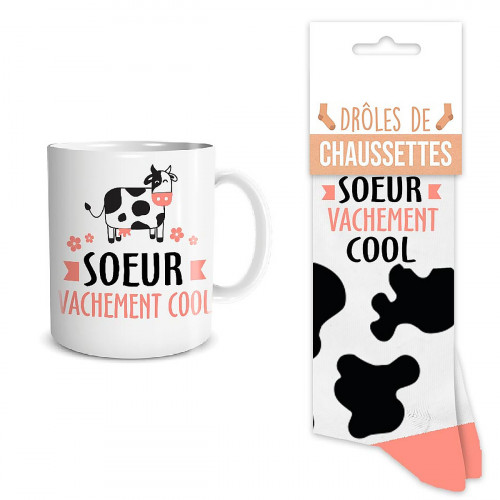 Coffret mug chaussettes Soeur vachement cool - 9,03 €