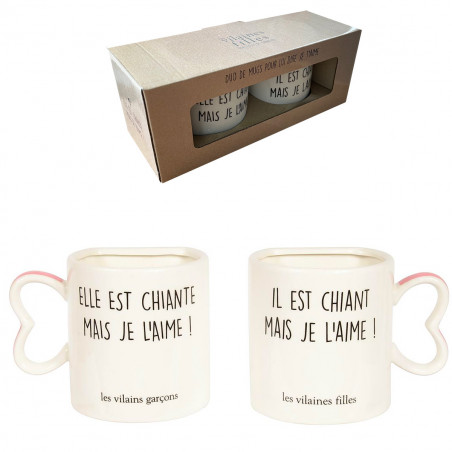 Coffret Duo mugs Mais je l'aime