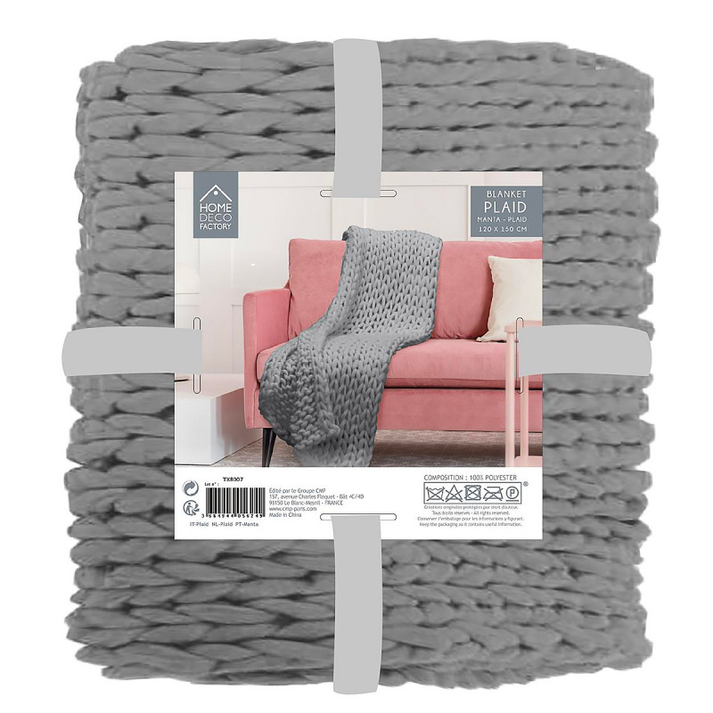 Plaid grosse maille