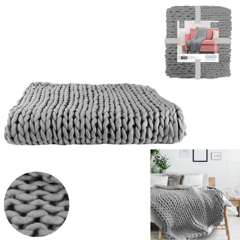Plaid grosse maille