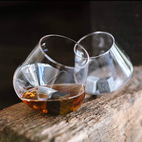 Set de 2 verres à whisky toupie
