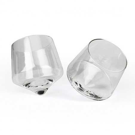 Set de 2 verres à whisky toupie