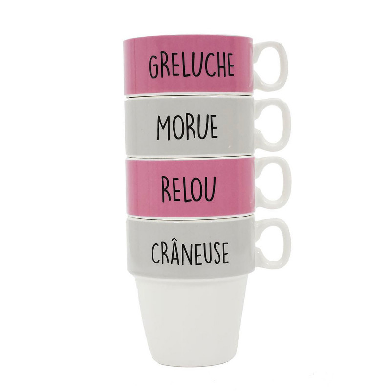 Coffret tasses avec support Vilaines Filles