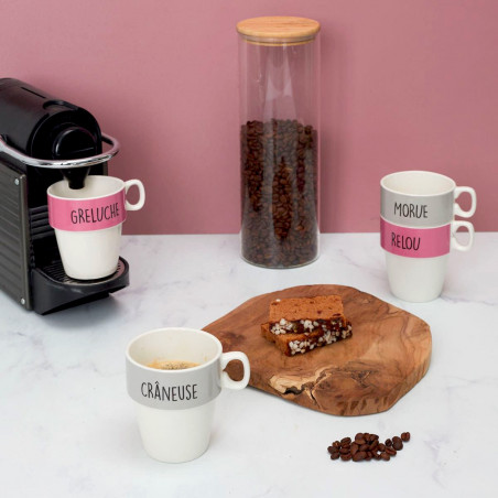 Coffret tasses avec support Vilaines Filles