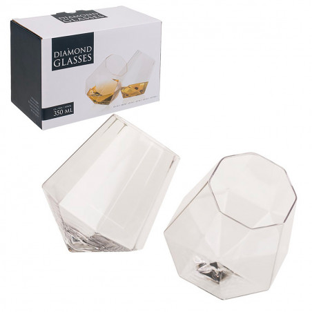 Coffret 2 verres diamant