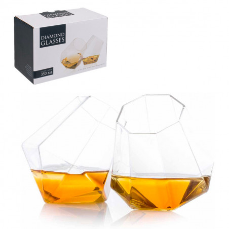 Coffret 2 verres diamant