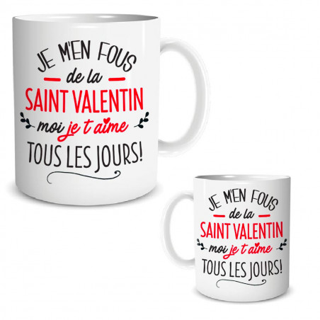 Mug je m'en fous de la Saint Valentin...