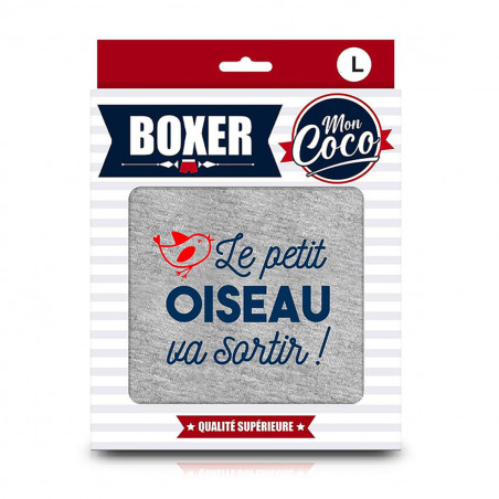 Caleçon boxer humoristique Petit oiseau L