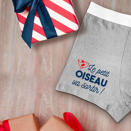 Caleçon boxer humoristique Petit oiseau M