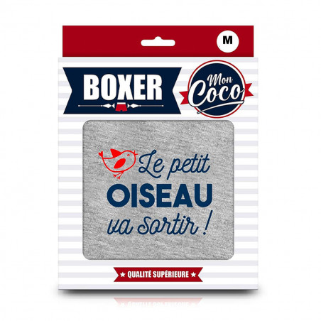 Caleçon boxer humoristique Petit oiseau M