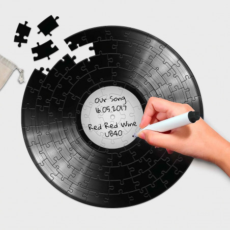 Disque vinyle puzzle à personnaliser