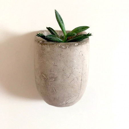 Mini jardinières magnétiques en béton