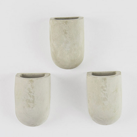 Mini jardinières magnétiques en béton