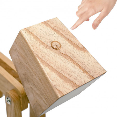 Lampe bois design chien