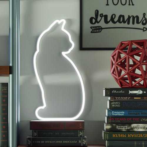 Lampe neon silhouette chat