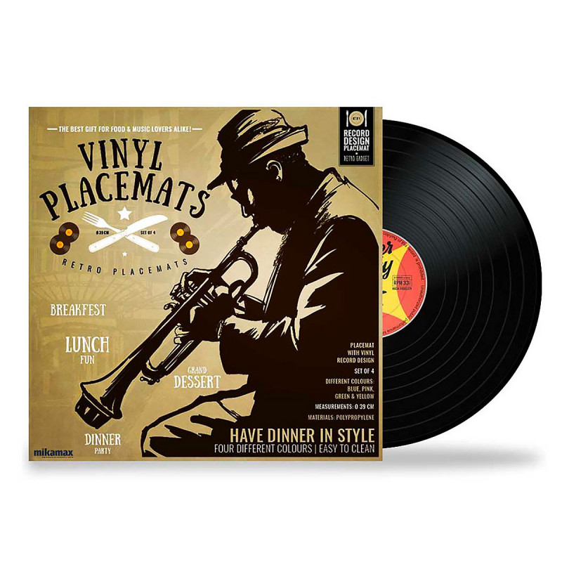 Pochette 4 disques vinyles sets de table