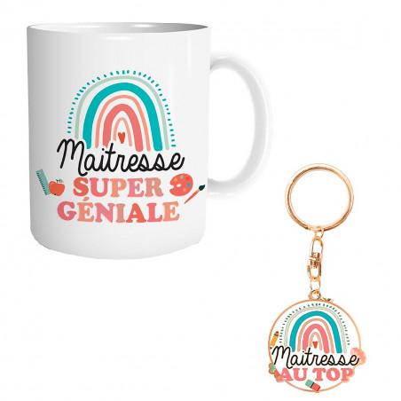 Coffret Cadeau Maîtresse Mug + Porte-clés - MyCrazyStuff