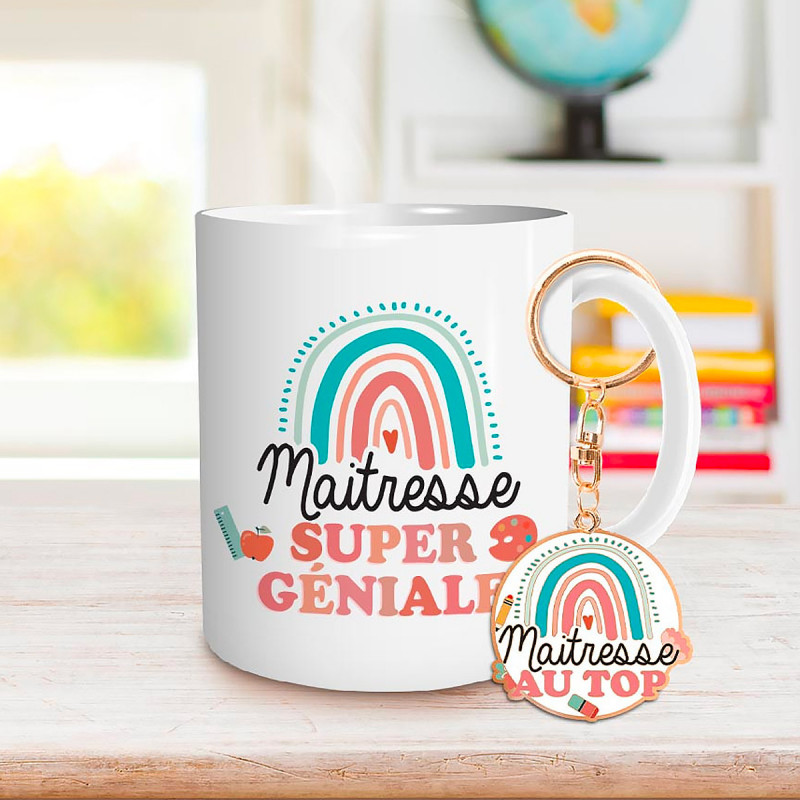 Coffret Cadeau Maîtresse Mug + Porte-clés - MyCrazyStuff
